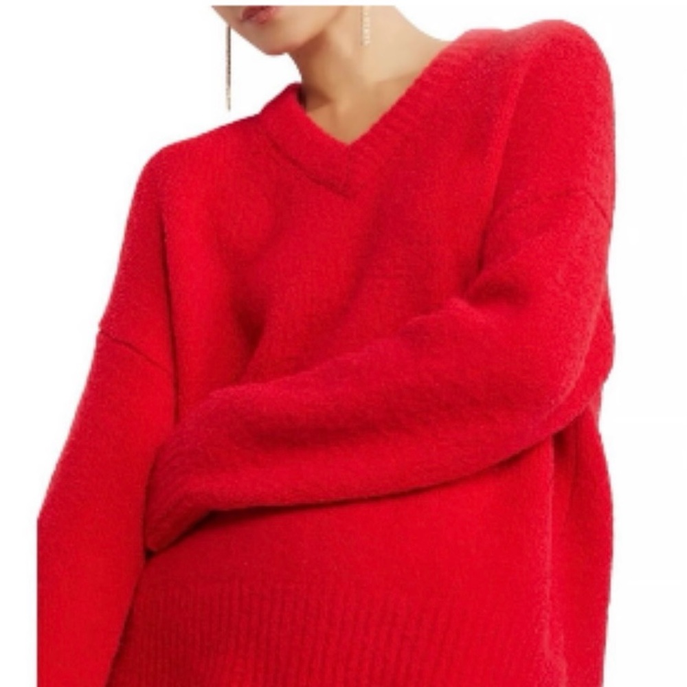 Lucky Brand Wool Blend Red Women’s Sweater